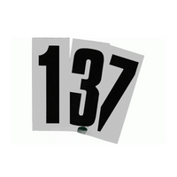 Black Adhesive Number - Clear Background – #0 to #8