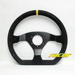 Racing Kart Flat Bottom Steering Wheel – Premium Leather & Suede Covers, Multiple Sizes