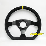 Racing Kart Flat Bottom Steering Wheel – Premium Leather & Suede Covers, Multiple Sizes