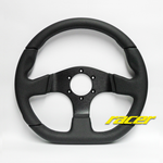Racing Kart Flat Bottom Steering Wheel – Premium Leather & Suede Covers, Multiple Sizes