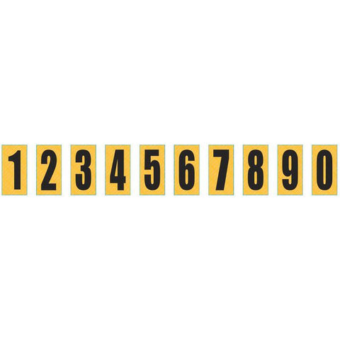 Number Stickers Yellow/Black Nassau - Kartech
