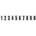 Number Stickers White/Black Nassau - Kartech