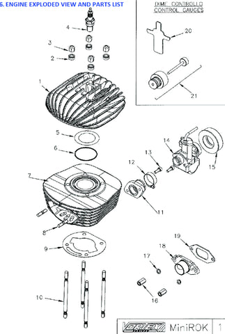 Head & Cylinder Assembly - Mini Rok