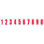 Number Stickers White/Red Nassau - Kartech