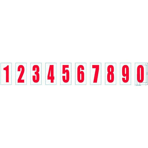 Number Stickers White/Red Nassau - Kartech