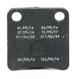 KR Brake Pad Black KZ Front | Mini Set